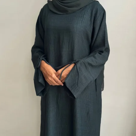 Vêtements de prière musulmans pour femmes, Kaftan, Robe musulmane, Abaya, Niqab, tiens imar, Ramadan, Dubaï, Turquie, Noir, 2025 – Image 2
